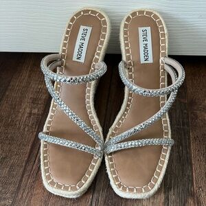 Reposting  - Steve Madden rhinestone wedge sandal - size 9